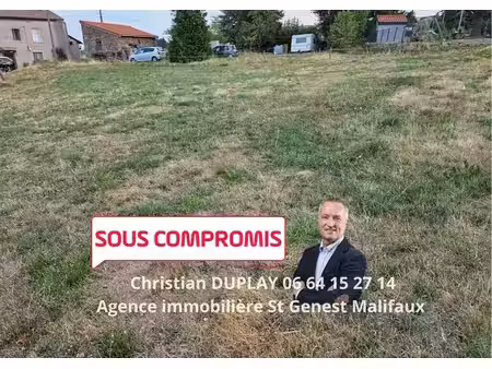 *** sous compromis *** exclusivite saint romain les atheux 42660 terrain constructible non
