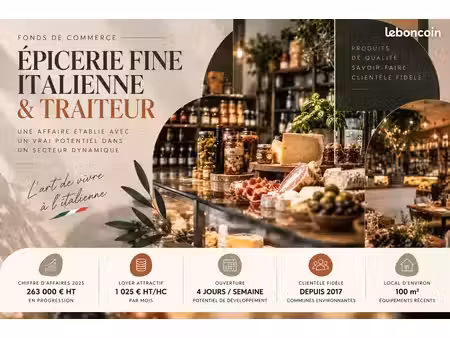 épicerie  fonds de commerce  traiteur 100 m² reims