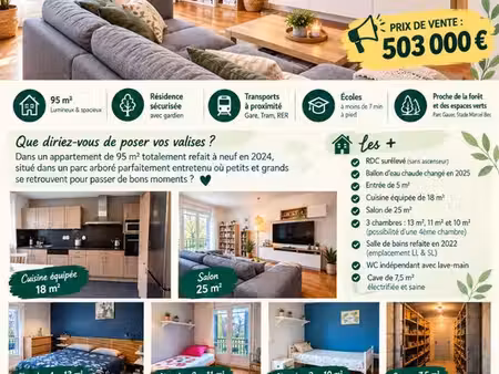 appartement t4/5 meudon bellevue 95m2