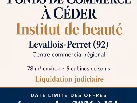 institut de beauté 78 m² levallois perret