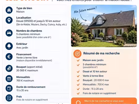 maison vente a terme libre douaisis