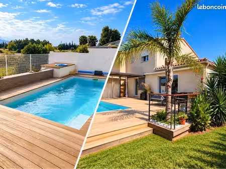 villa avec piscine vue canigou