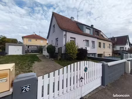 mulhouse (68200) – charmante maison 4 pièces de 80 m² rénovée avec jardin  garages et sous