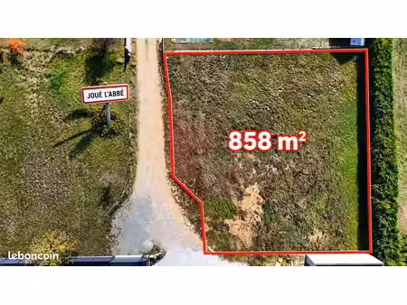 terrain 860 m² joué-l'abbé