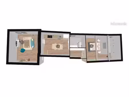 carcassonne centre : appartement t2 de 80 m² à rénover avec pièce de vie de 36 m²