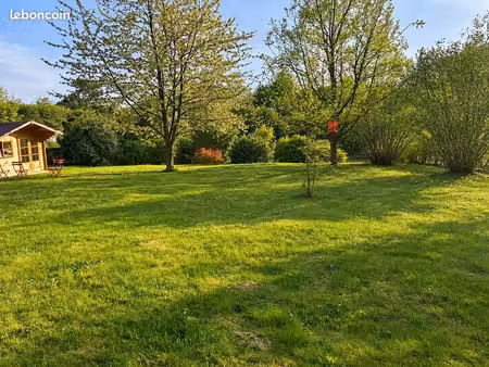 parmain - jouy le comte – jardin de loisirs paysager de 980 m² avec chalet en bois – terra
