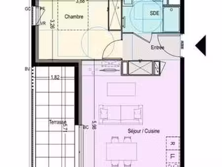 vente appartement 2 pièces à fréjus (83370) : à vendre 2 pièces / 47m² fréjus