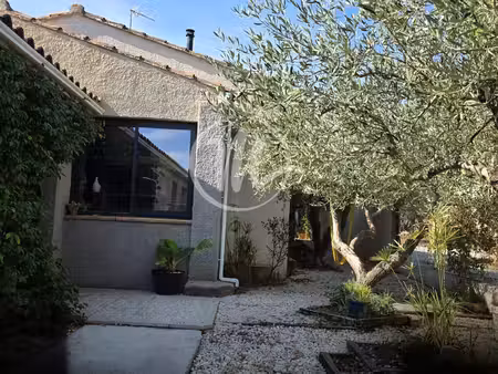 boisseron maison atypique 121 m2 + appartement indépendant 48 m2 terrain 1680 m2 oliveraie