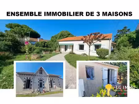 cœur de ville  ensemble immobilier de 3 maisons sur 1285m2