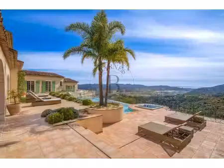 proche mougins - villa provençale avec vue mer et collines panoramique