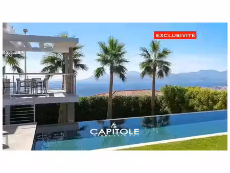 cannes californie  villa contemporaine récente aux prestations luxueuses  vue mer...