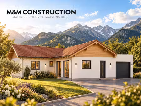 terrain de 1 050 m² avec vue sur genève et projet de maison de plain-pied à collonges