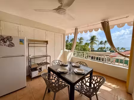 en exclusivite - sainte-anne – studio première ligne – vue mer & piscine