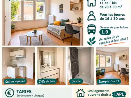 studio meublé pour jeunes de 18 à 30 ans