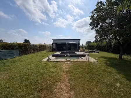 maison contemporaine toit plat avec piscine - cépet