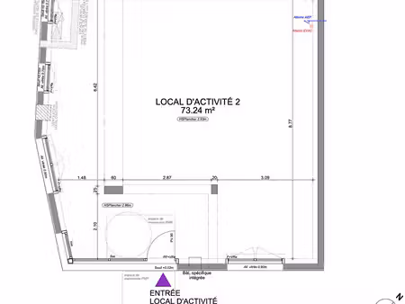 angers hauts de saint-aubin local commercial d'angle neuf de 73 m²