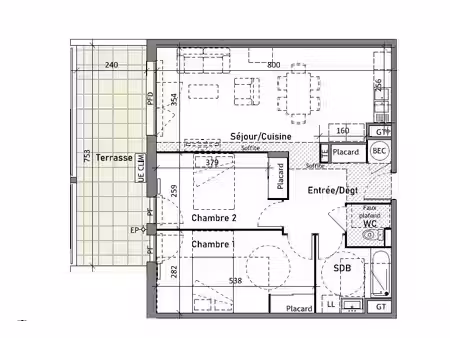 appartement t3 de 69 65 m²