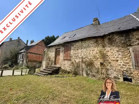 grange de 150 m² en pierre avec partie habitation à rénover - chamberet