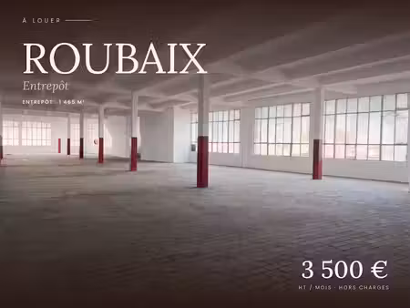 location villa 1 pièce 1465 m² à roubaix (59100)  3 500 €