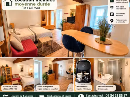 meublé tout équipé _ rue calme centre ville fontenay _ location moyenne durée