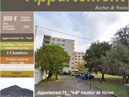 appartement t4 76m² voiron