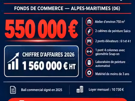 vend fond de commerce carrosserie mécanique