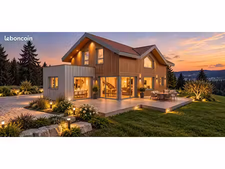 maison bois 134 m² – 4 chambres – double garage – parcelle de 707 m² – vue exceptionnelle