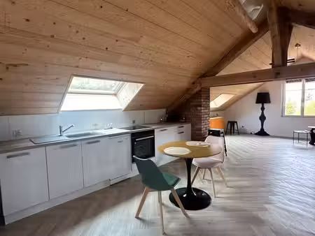 à louer – studio meublé de 54 m² sous combles – baume-les-dames