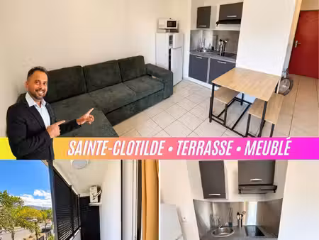 meublé & terrasse privative — studio 23 m² + 7 m² de terras