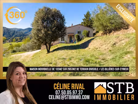 maison de 105m2 environ avec sous-sol sur 2653m2 de terrain divi