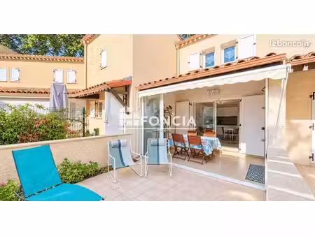agde  cap d'agde : pavillon t2 avec jardin  terrasse et parking  à deux pas des plages de 