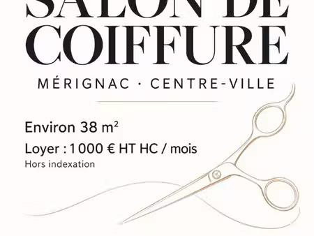salon de coiffure 38 m² merignac