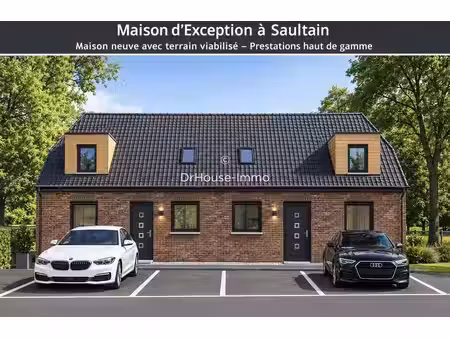 maison neuve jumelée 3 chambres avec jardin - saultain - livraison printemps 2027