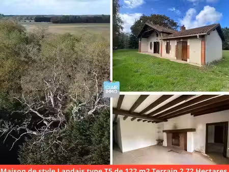 vente maison 6 pièces 122 m² à estigarde (40240)  168 000 €