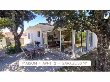 ensemble immobilier: maison 3 chambres + t2 + grand garage