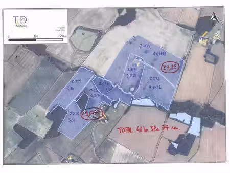 domaine rural groupé sur 46 hectares en touraine