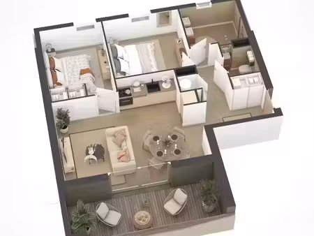 vente appartement 3 pièces 61.76 m² à borgo (20290)  229 000 €