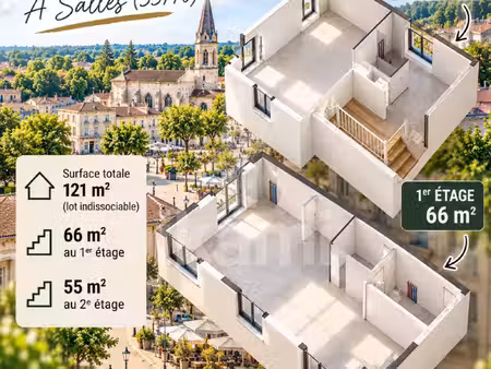 appartement en duplex 120 m2 carrez état de plateau fo
