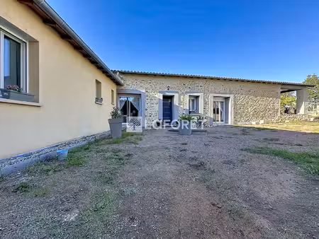 maison de plain-pied avec préau en pierres apparentes à sainte verge 184 m2