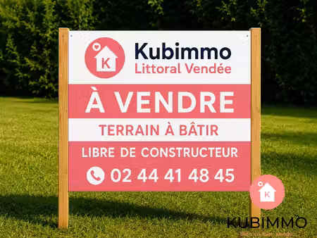 jard-sur-mer – terrain à bâtir 292 m² – libre de construc