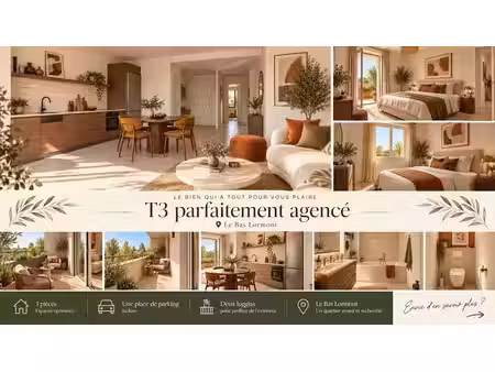 vente appartement 3 pièces 58 m² à lormont (33310)  229 075 €