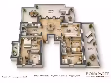 livré et visitable sur domaine confidentiel et intimiste : magnifique appartement 4 pièces
