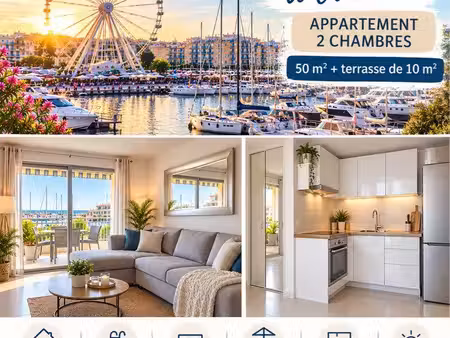 location à l’année - appartement 50 m2 + 10m2 de terrasse - sur le port - dans résidence s