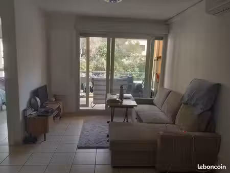 nice riquier – 2 pièces meublé avec terrasse et vue mont alban – 1 200 /mois