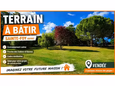 terrain viabilisé de 1 510 m²  plein sud !