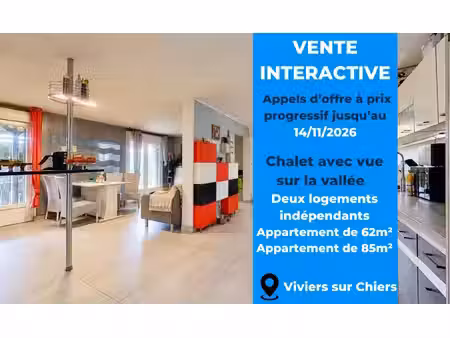 chalet avec vue sur la vallée – deux logements indépendants