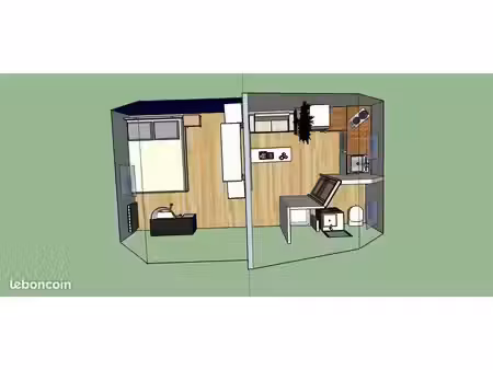 appartement meublé – 1 chambre – nantes chantiers navals – 525 cc