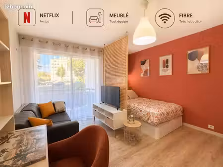 ?studio cosy & tout équipé fibre ? netflix ? parking ◊