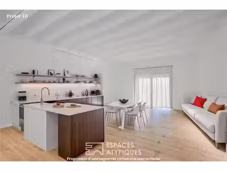 duplex à repenser avec jardin à anse