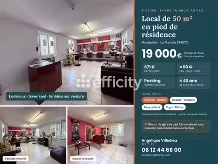 vente locaux professionnels 50 m² à montpellier (34000)  19 000 €